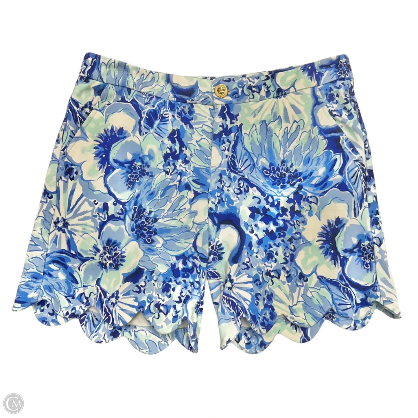 Shorts Designer By Lilly Pulitzer In Blue & White, Size: 4
