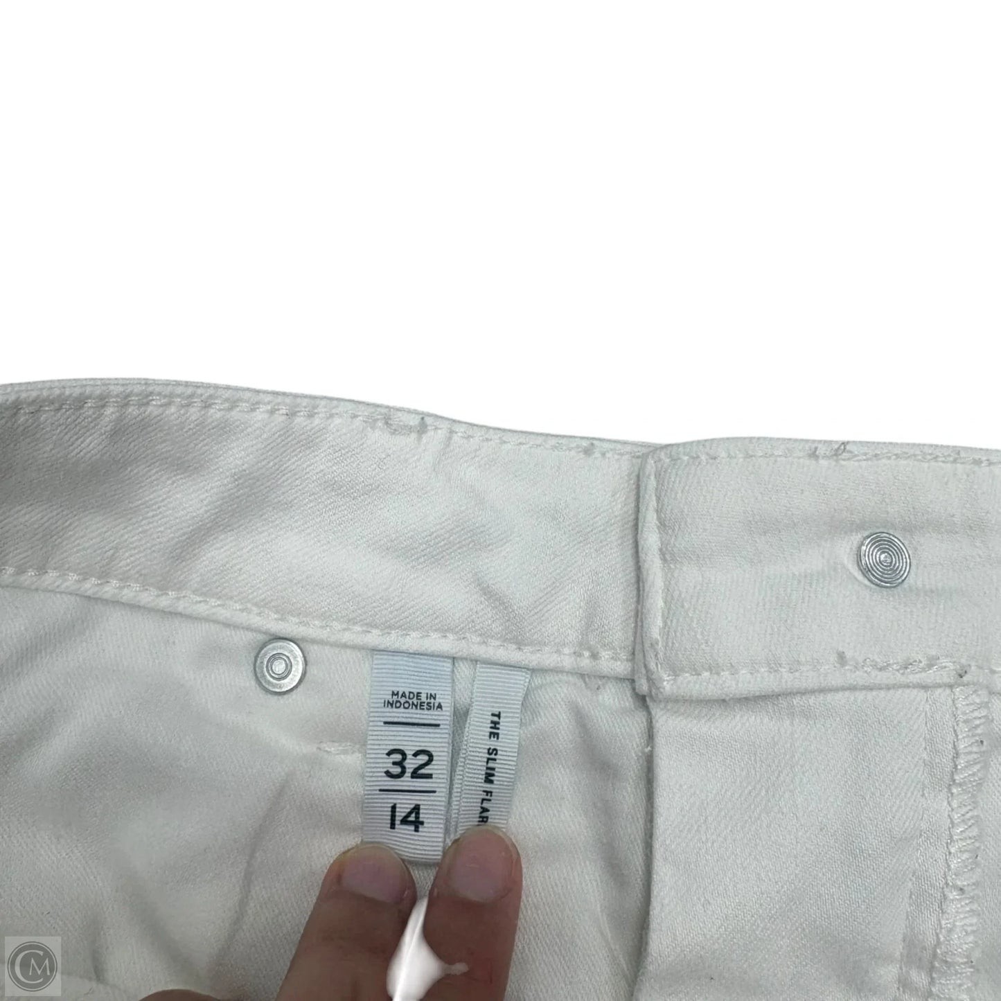 Jeans Boot Cut By Loft In White Denim, Size: 14