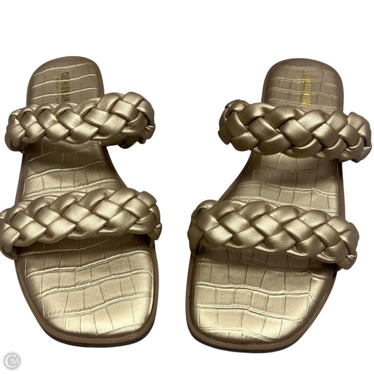 Sandals Flats By Cushionaire In Gold, Size: 8