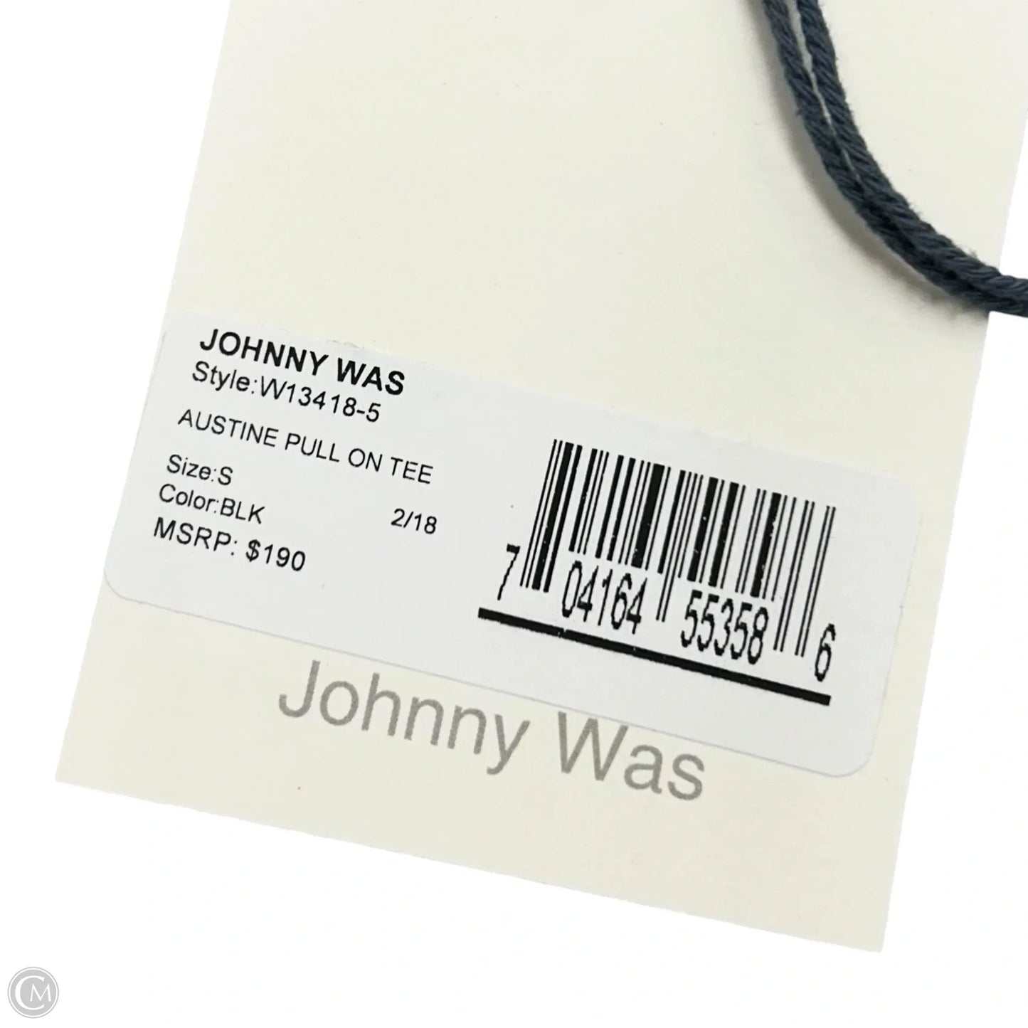 Top Short Sleeve By Johnny Was In Black & Red, Size: S