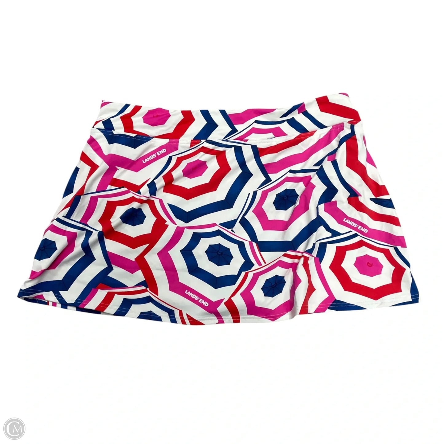 Swimsuit Bottom By Lands End In Blue Red & White, Size: M