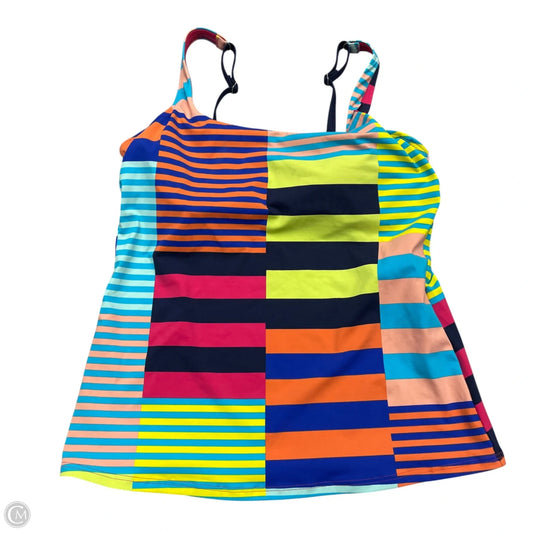 Swimsuit Top By Lands End In Blue & Pink, Size: M