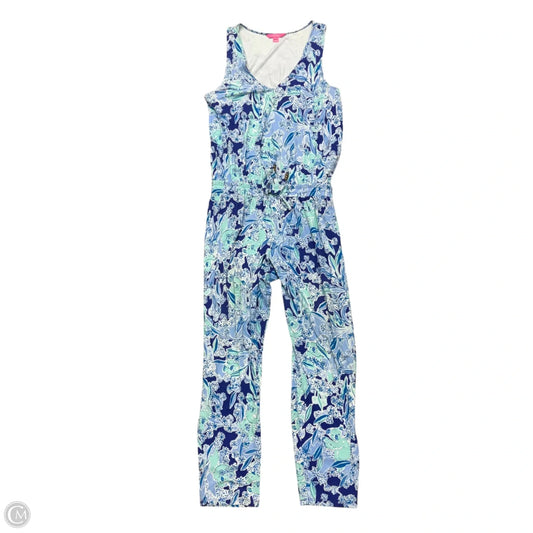 Jumpsuit Designer By Lilly Pulitzer In Blue & White, Size: Xl