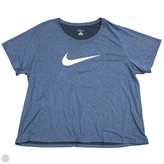 Athletic Top Short Sleeve By Nike Apparel In Blue, Size: 3x