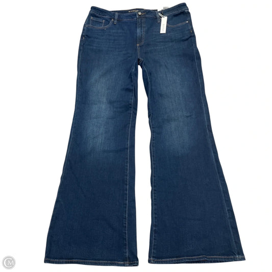 Jeans Flared By Chicos In Blue Denim, Size: 18
