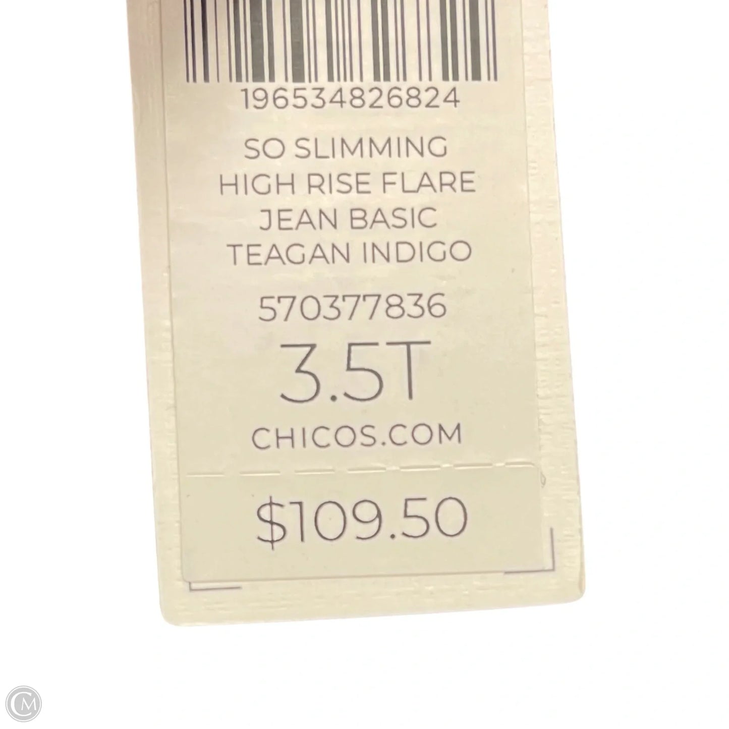 Jeans Flared By Chicos In Blue Denim, Size: 18