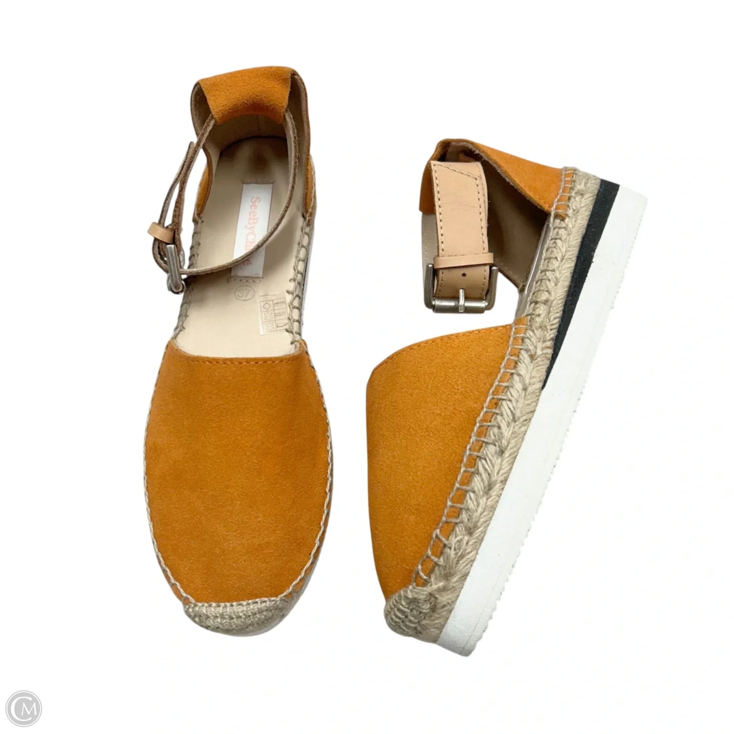 Sandals Designer By See By Chloe In Orange, Size: 6.5