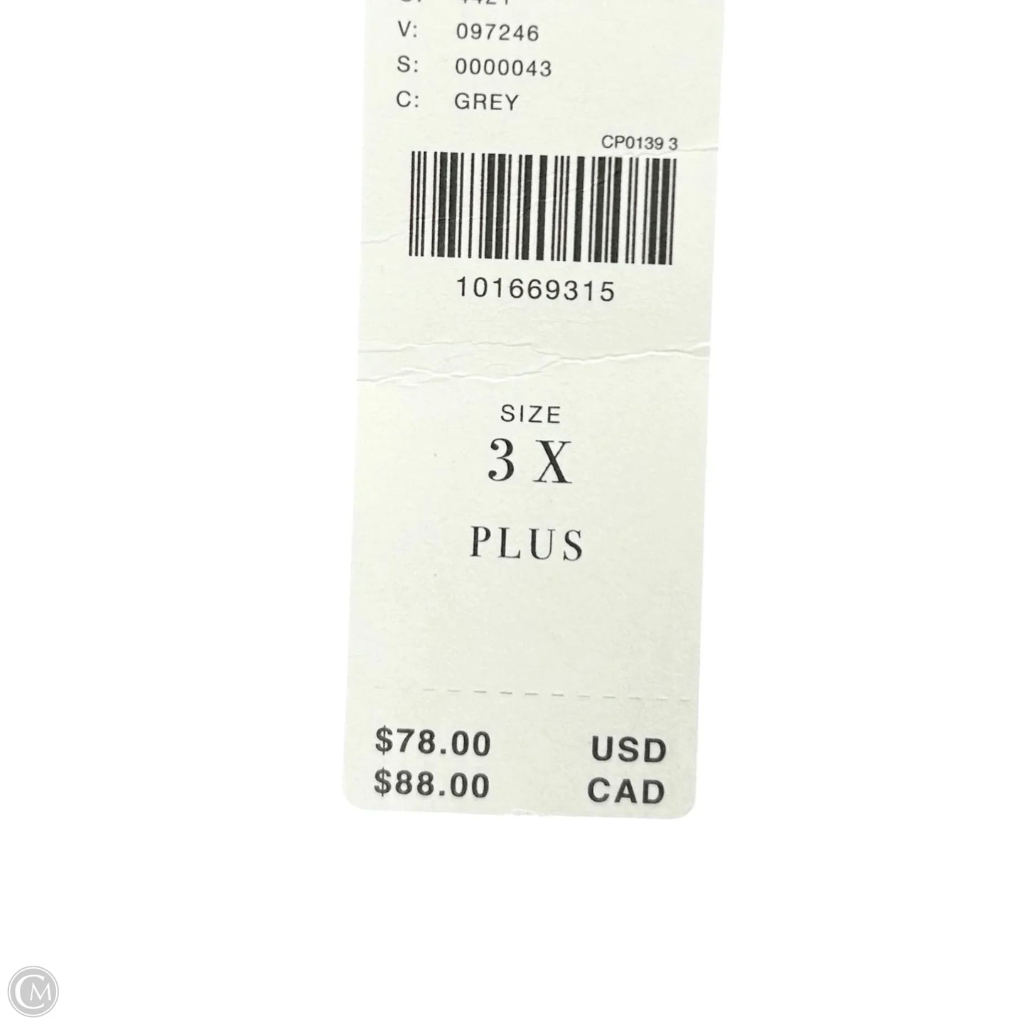 Top Short Sleeve By Pilcro In Grey, Size: 3x