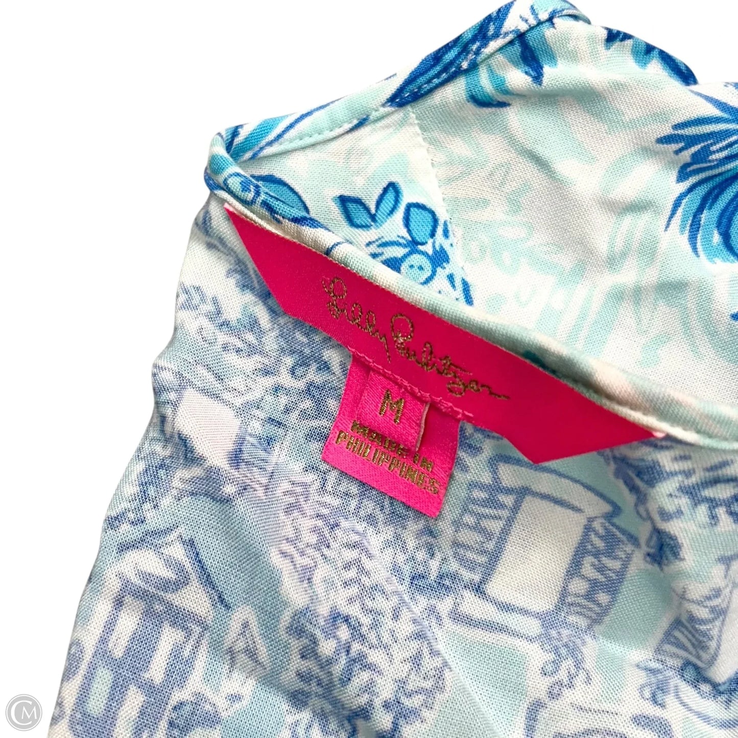 Dress Designer By Lilly Pulitzer In Blue & White, Size: M