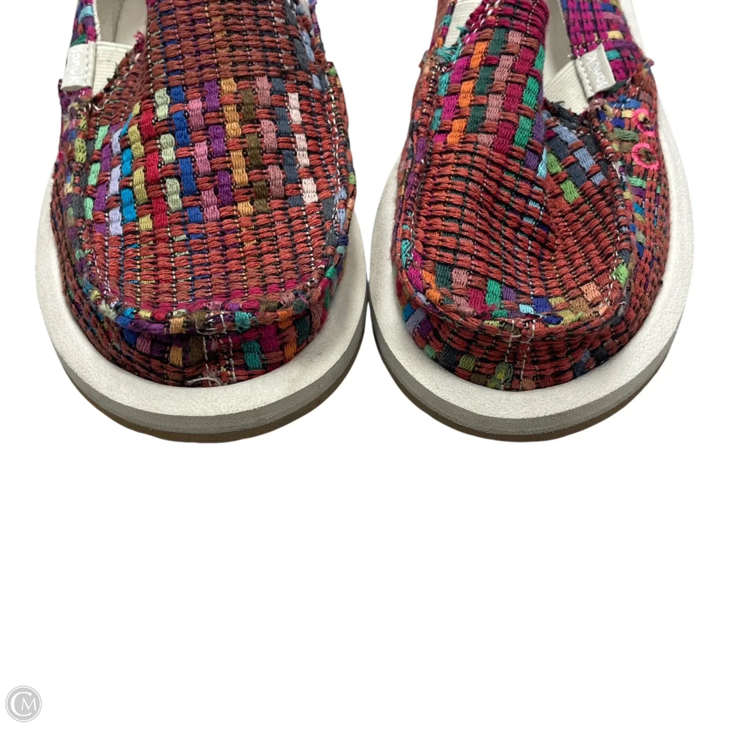 Shoes Flats By Sanuk In Rainbow Print, Size: 8