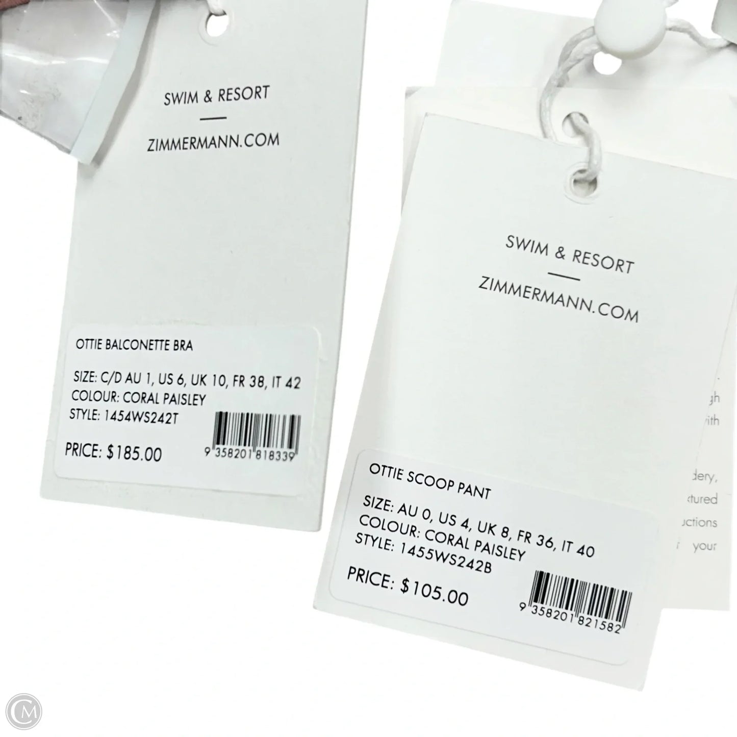 Swimsuit 2pc By Zimmermann In Pink, Size: S
