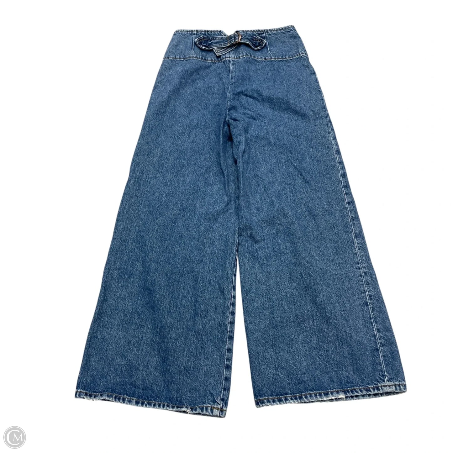 Jeans Cropped By Free People In Blue Denim, Size: 0