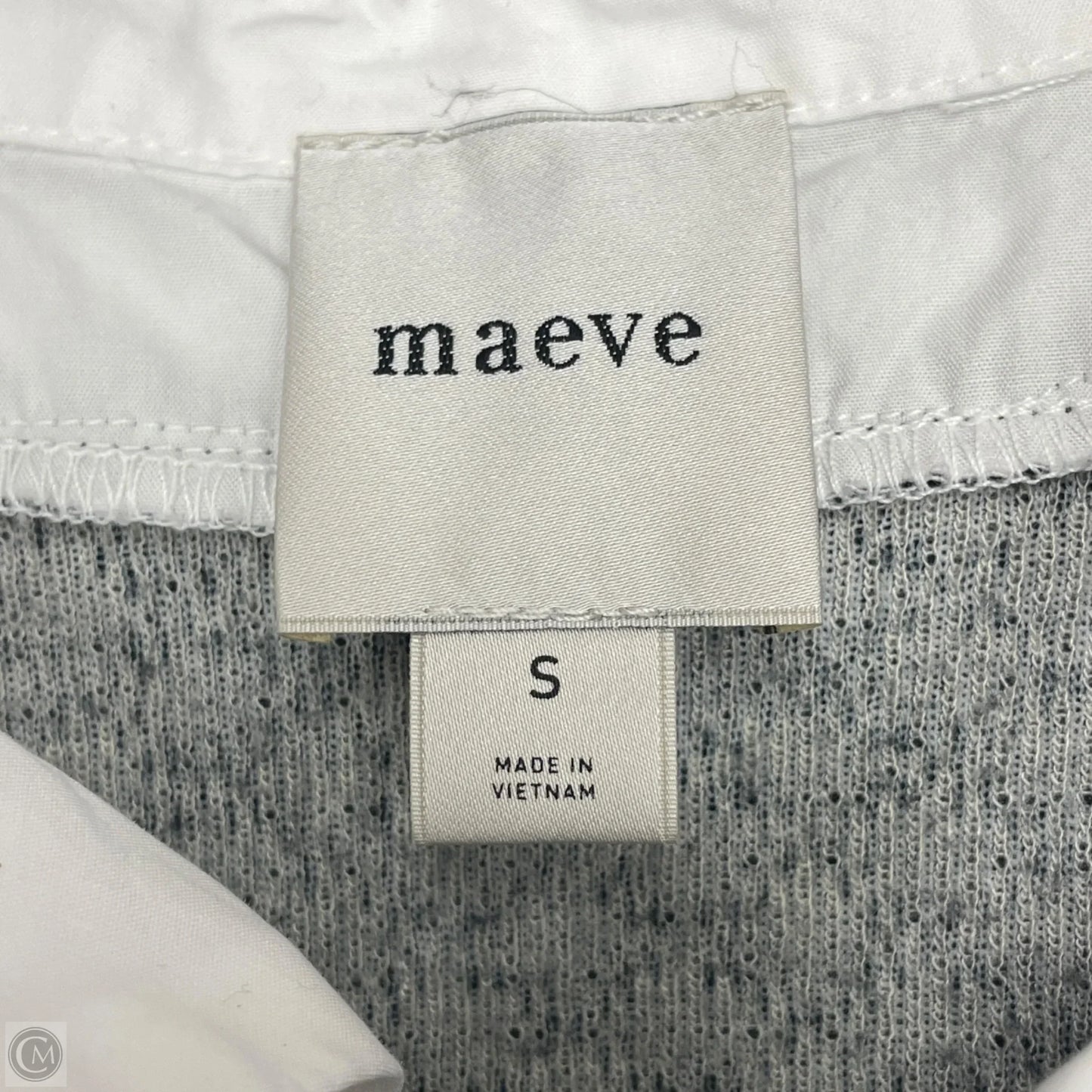 Top Sleeveless By Maeve In Black & Grey, Size: S