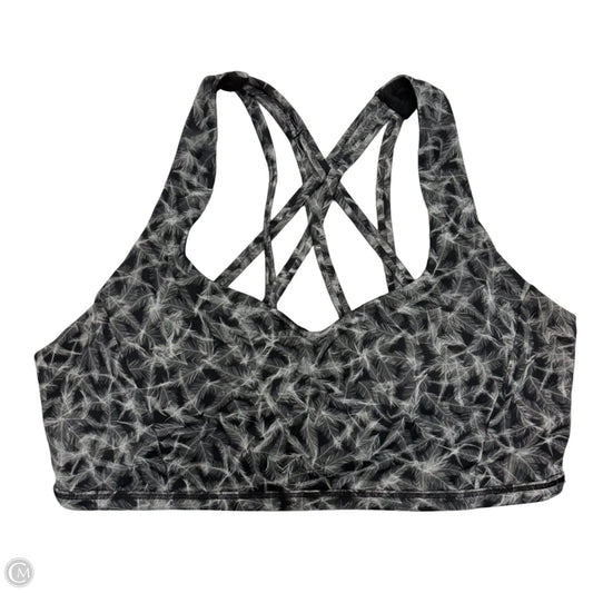 Athletic Bra By Lululemon In Black & Grey, Size: M