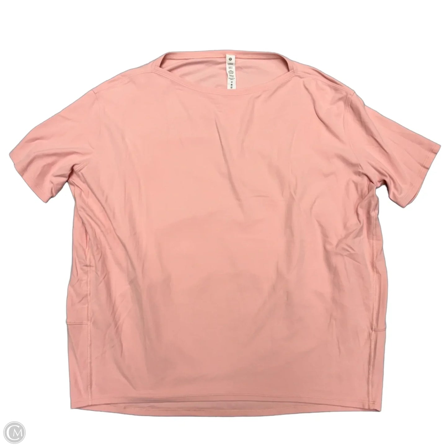 Athletic Top Short Sleeve By Lululemon In Pink, Size: S