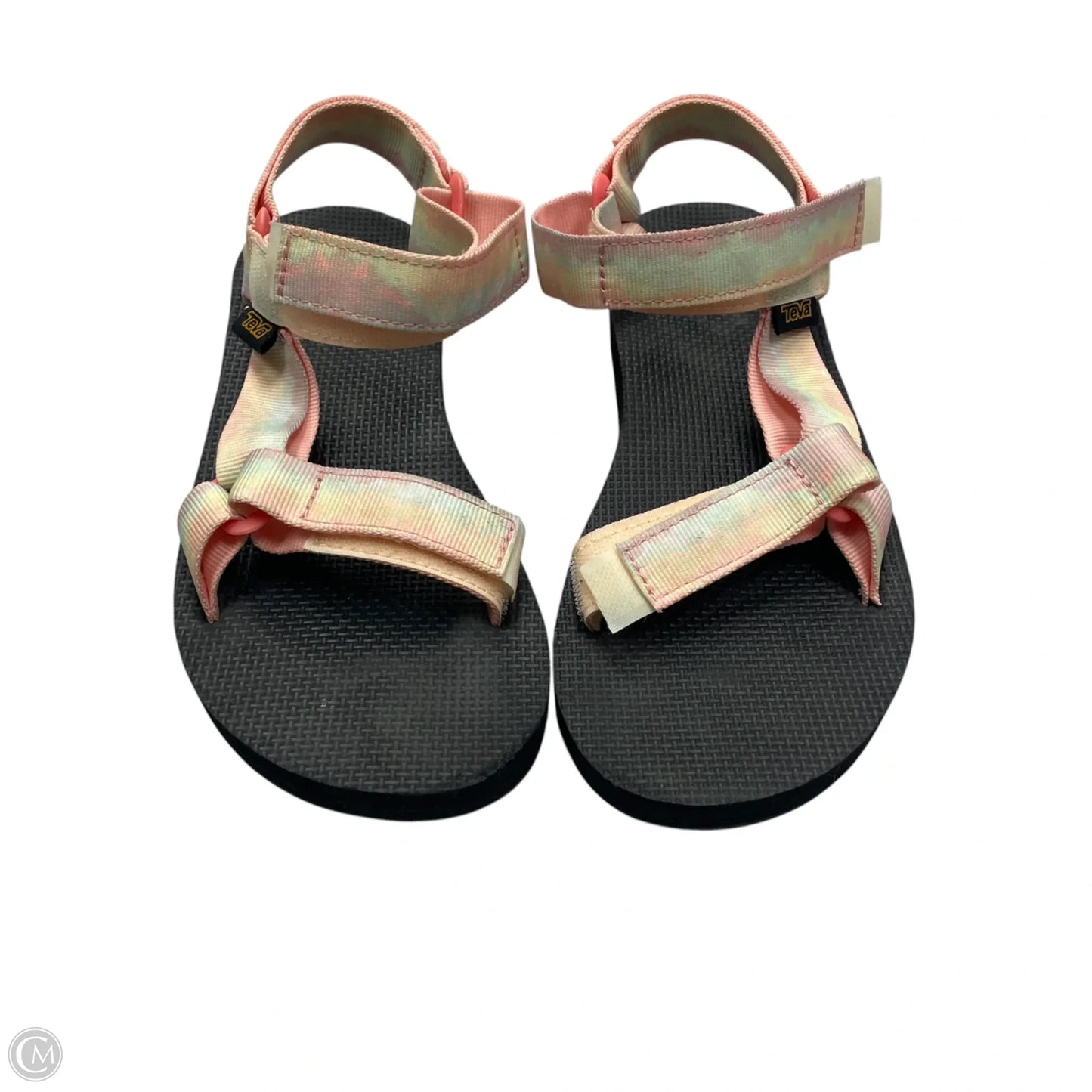 Sandals Flats By Teva In Black & Pink, Size: 7