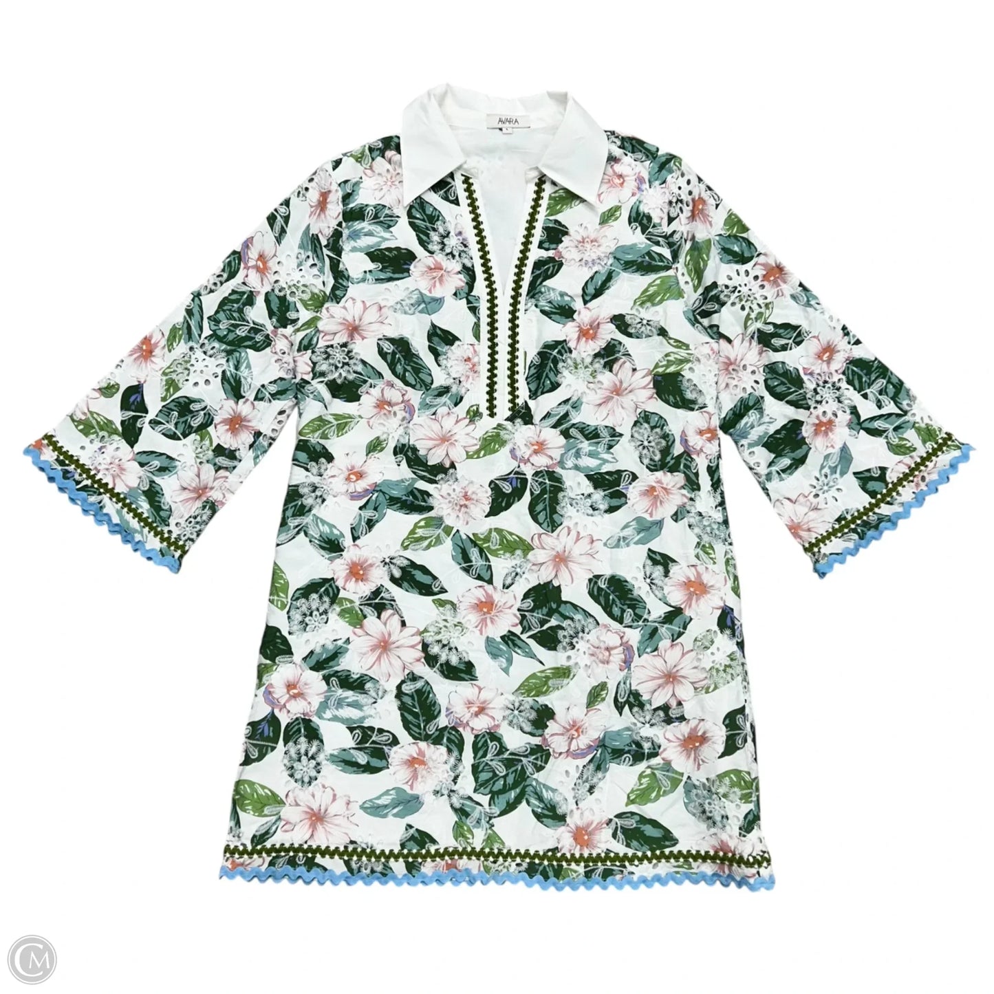 Dress Party Short By Avara In Green & White, Size: L