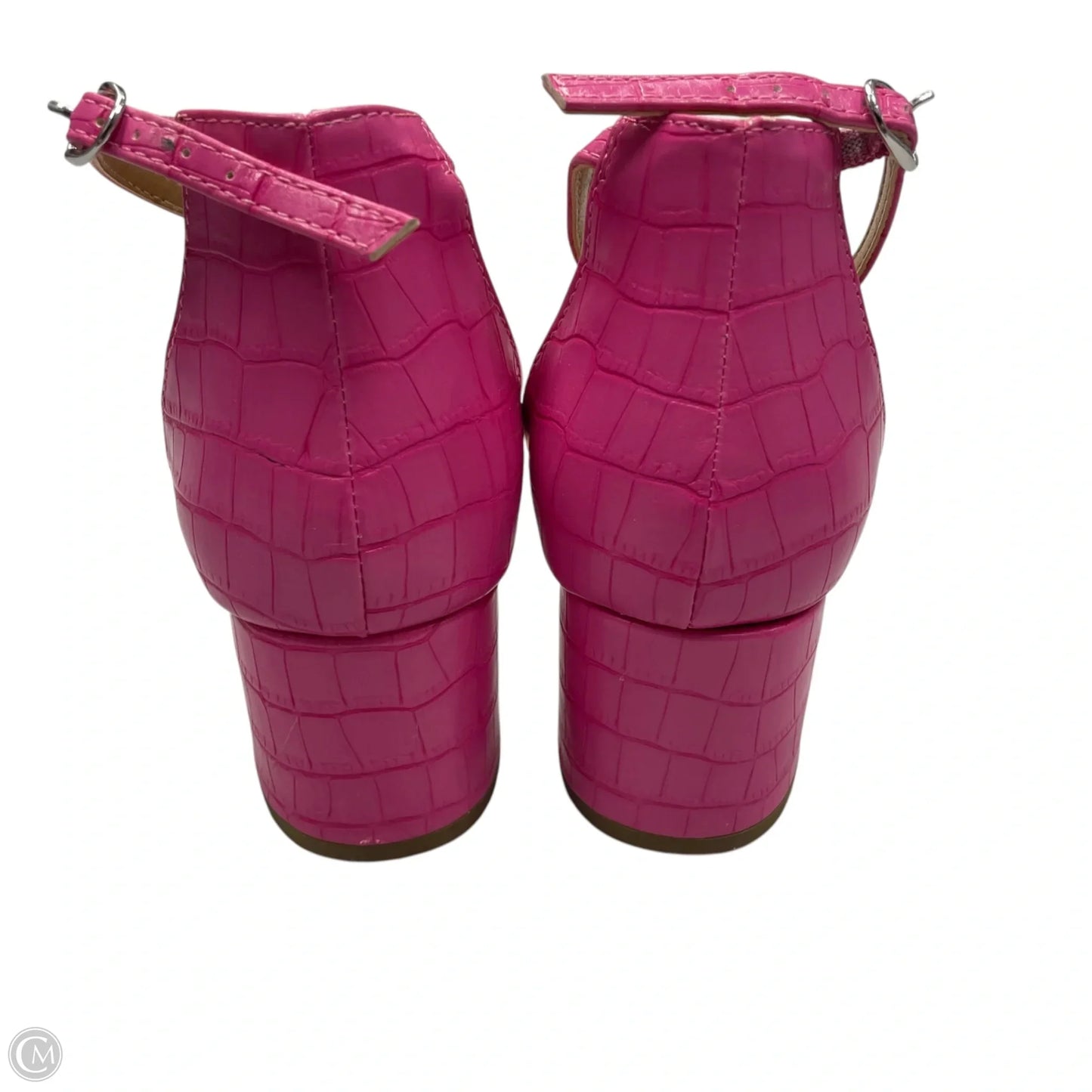 Sandals Heels Block By Comfortview In Pink, Size: 7.5