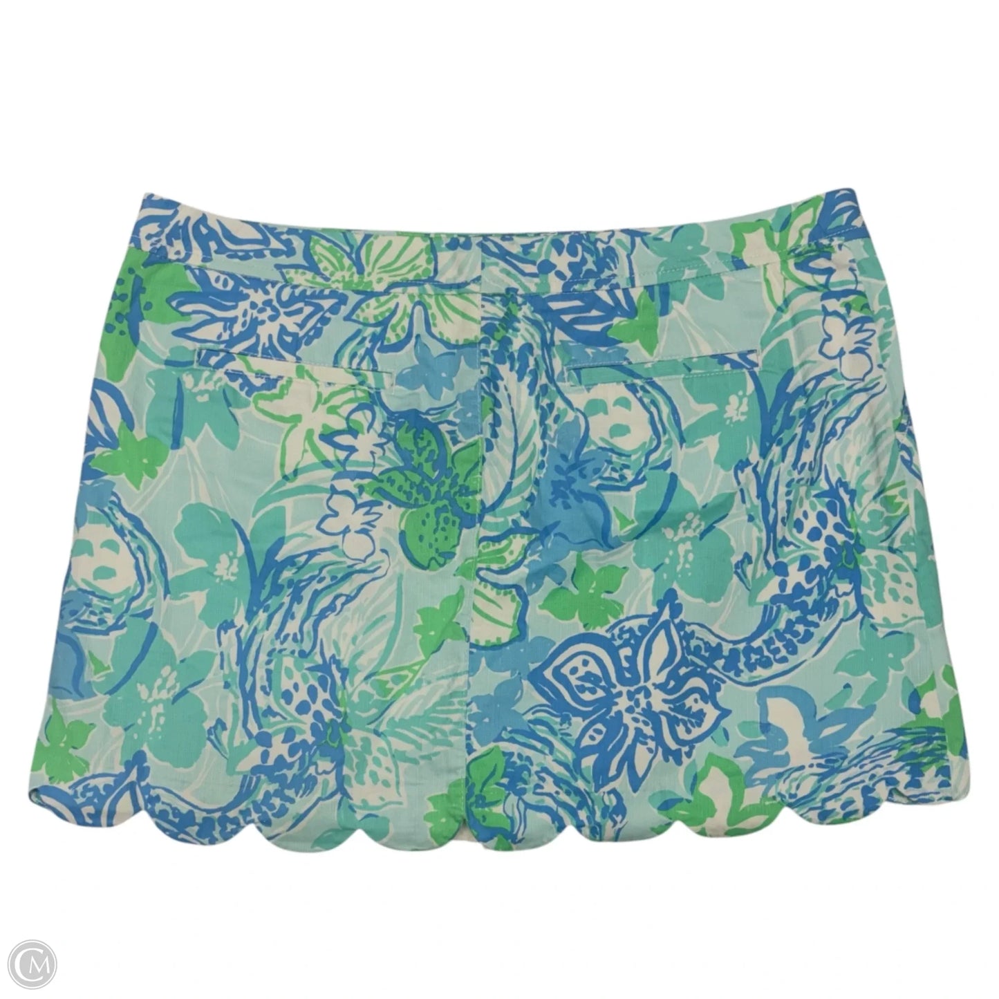 Skort Designer By Lilly Pulitzer In Blue & Green, Size: 16