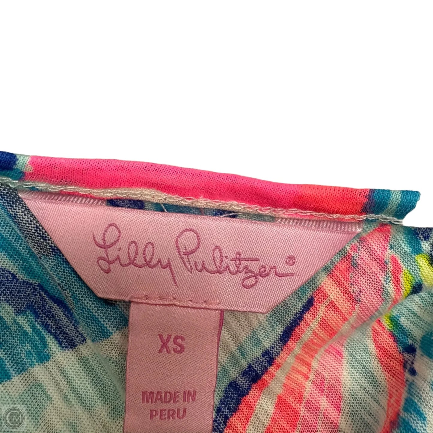 Top Sleeveless Designer By Lilly Pulitzer In Blue & Pink, Size: Xs