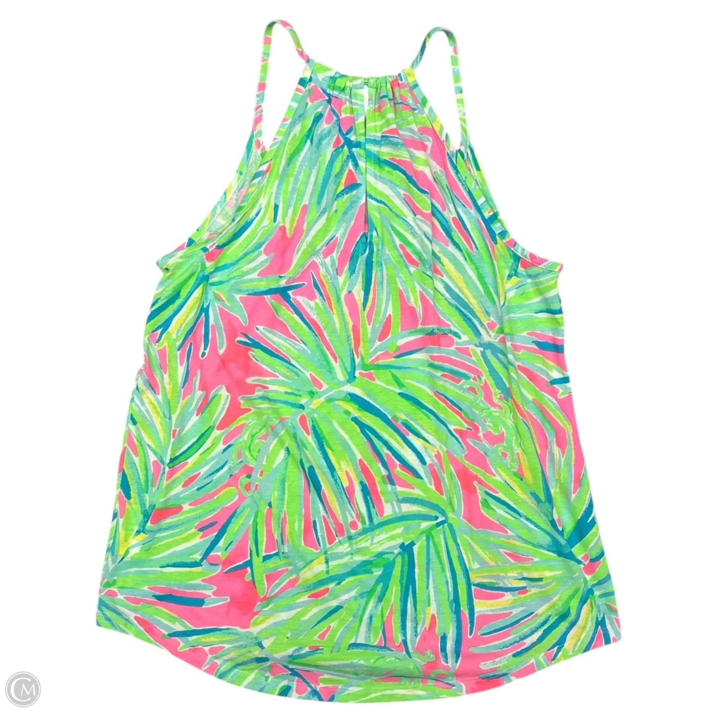 Top Sleeveless Designer By Lilly Pulitzer In Green & Pink, Size: S