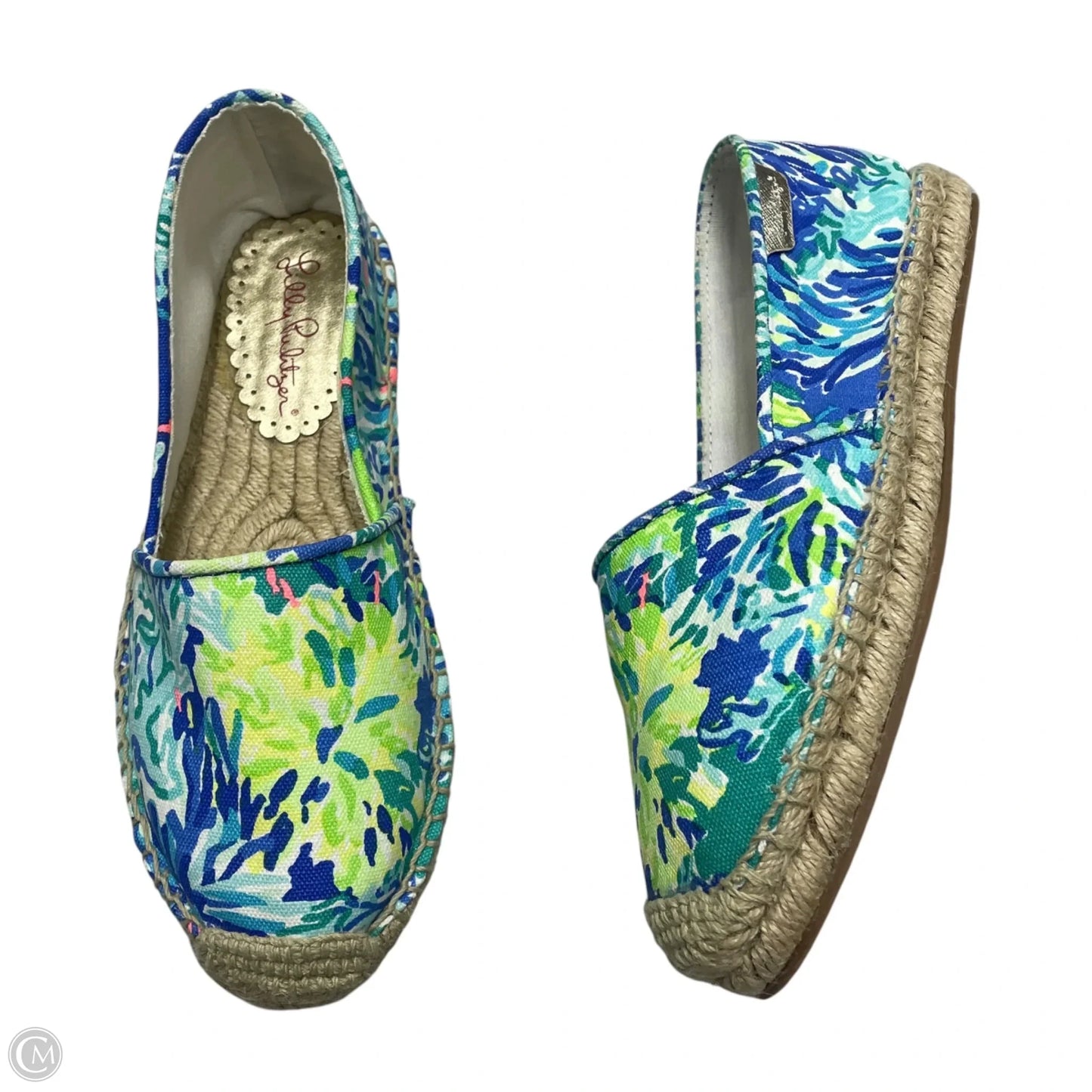 Shoes Designer By Lilly Pulitzer In Blue & Green, Size: 7
