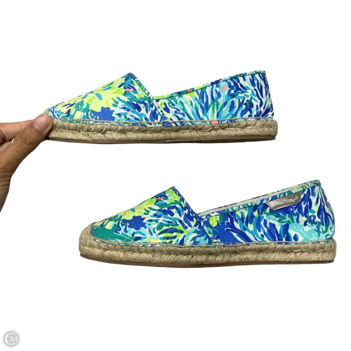 Shoes Designer By Lilly Pulitzer In Blue & Green, Size: 7