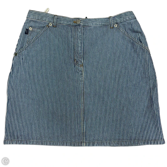 Skirt Midi By Lauren By Ralph Lauren In Blue & White, Size: 12p
