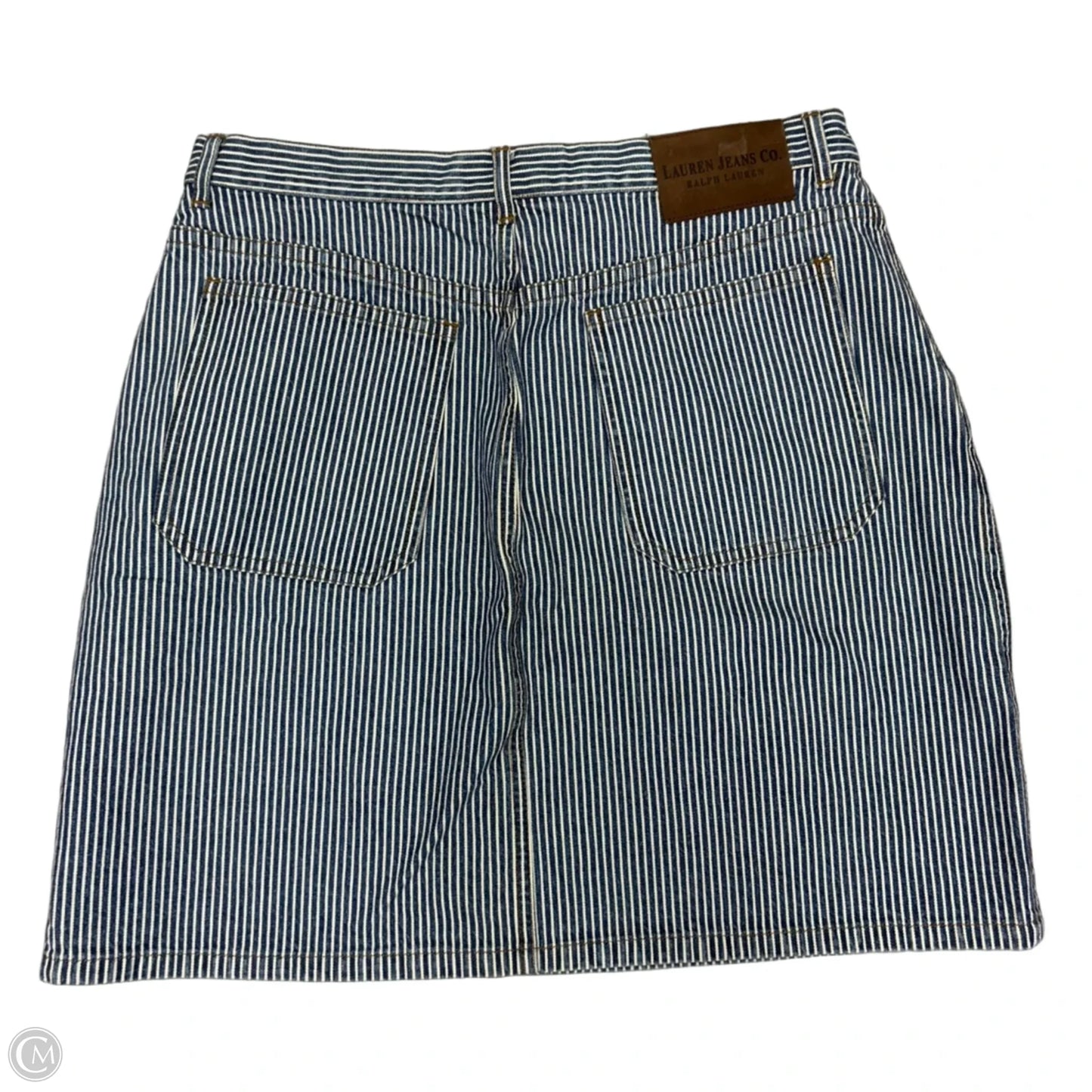 Skirt Midi By Lauren By Ralph Lauren In Blue & White, Size: 12p