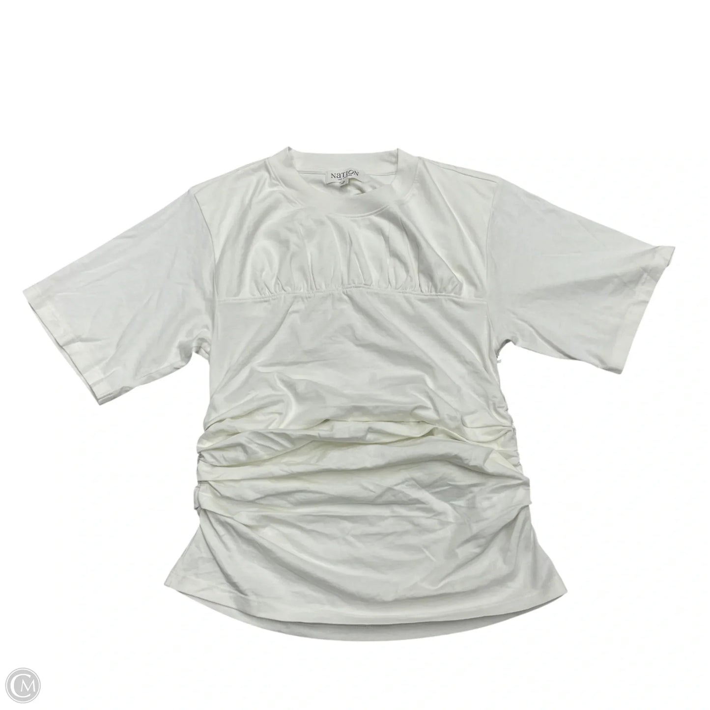 Top Short Sleeve By Nation In White, Size: M