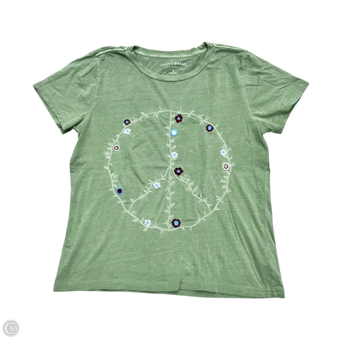 Top Short Sleeve By Lucky Brand In Green, Size: S