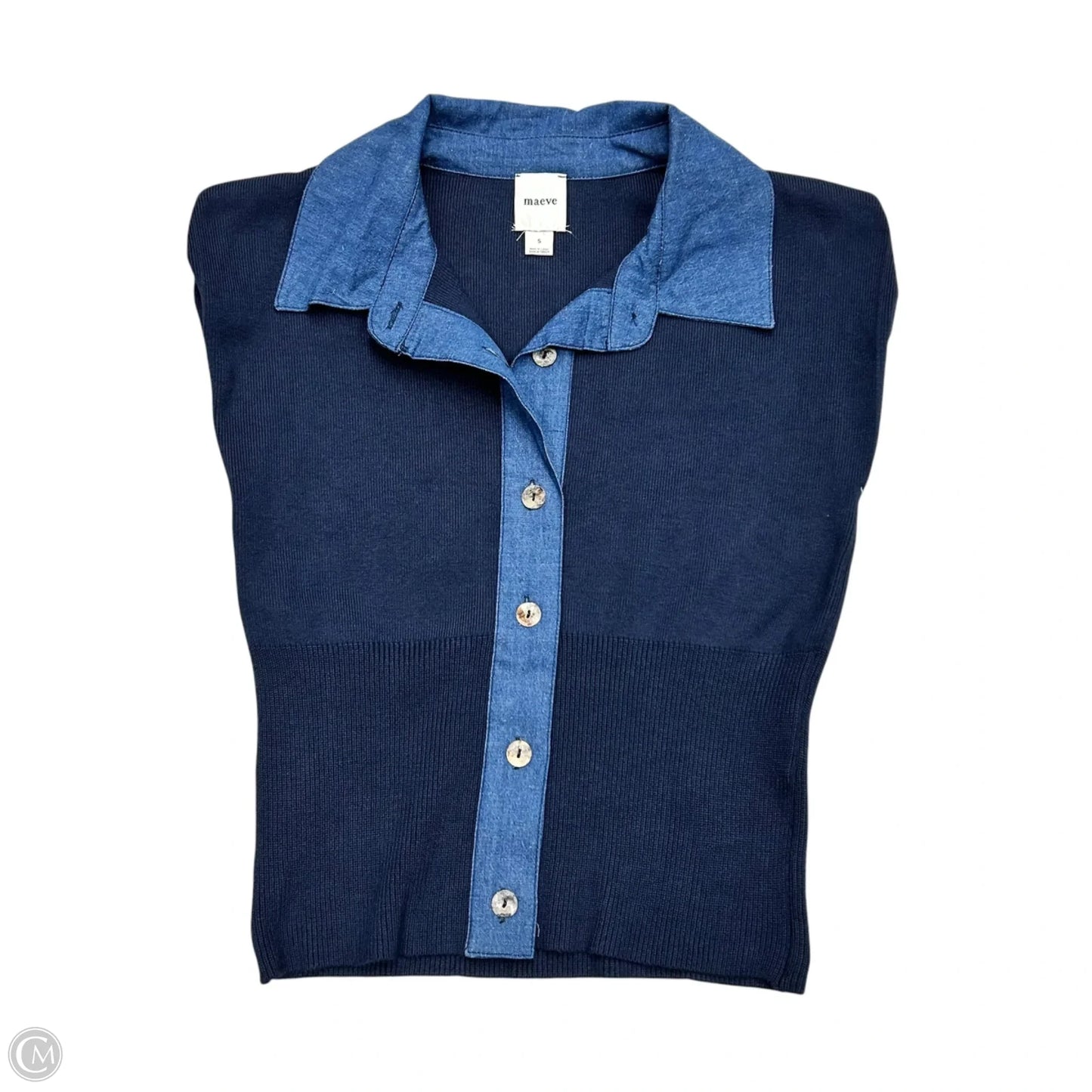 Top Short Sleeve By Maeve In Navy, Size: S