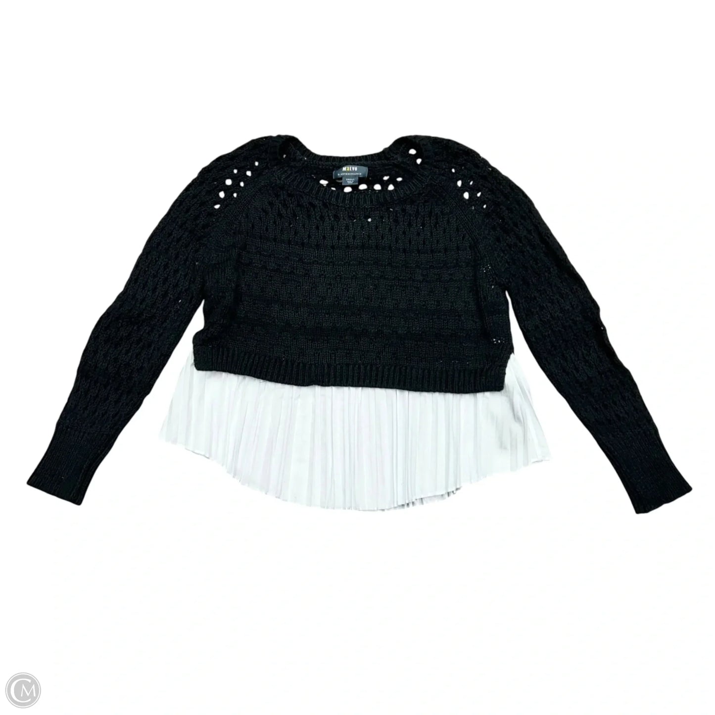 Top Long Sleeve By Maeve In Black, Size: S