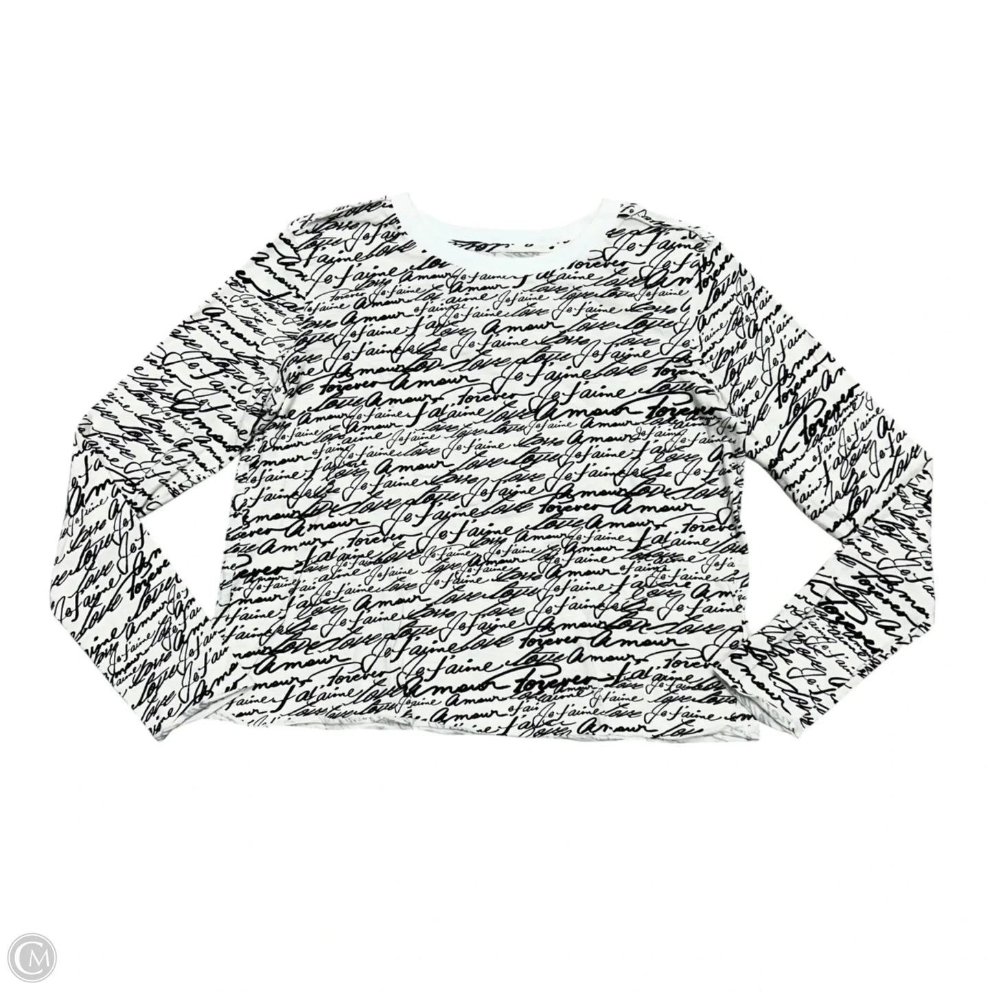 Top Long Sleeve By Maeve In Black & White, Size: S