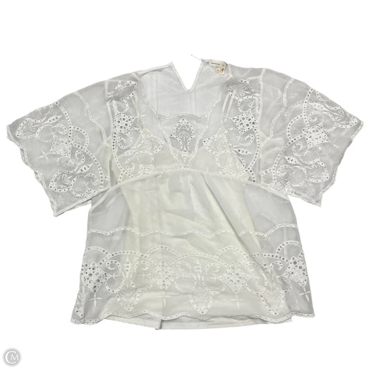 Blouse Short Sleeve By Meadow Rue In White, Size: Xs