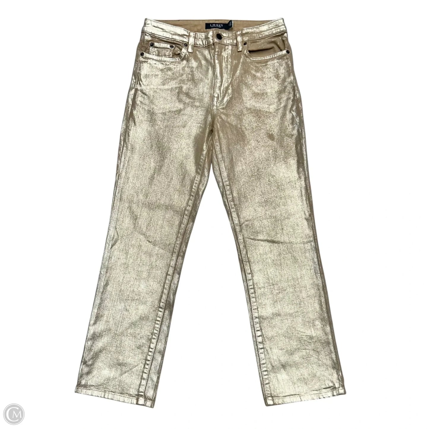 Jeans Straight By Lauren By Ralph Lauren In Gold, Size: 6