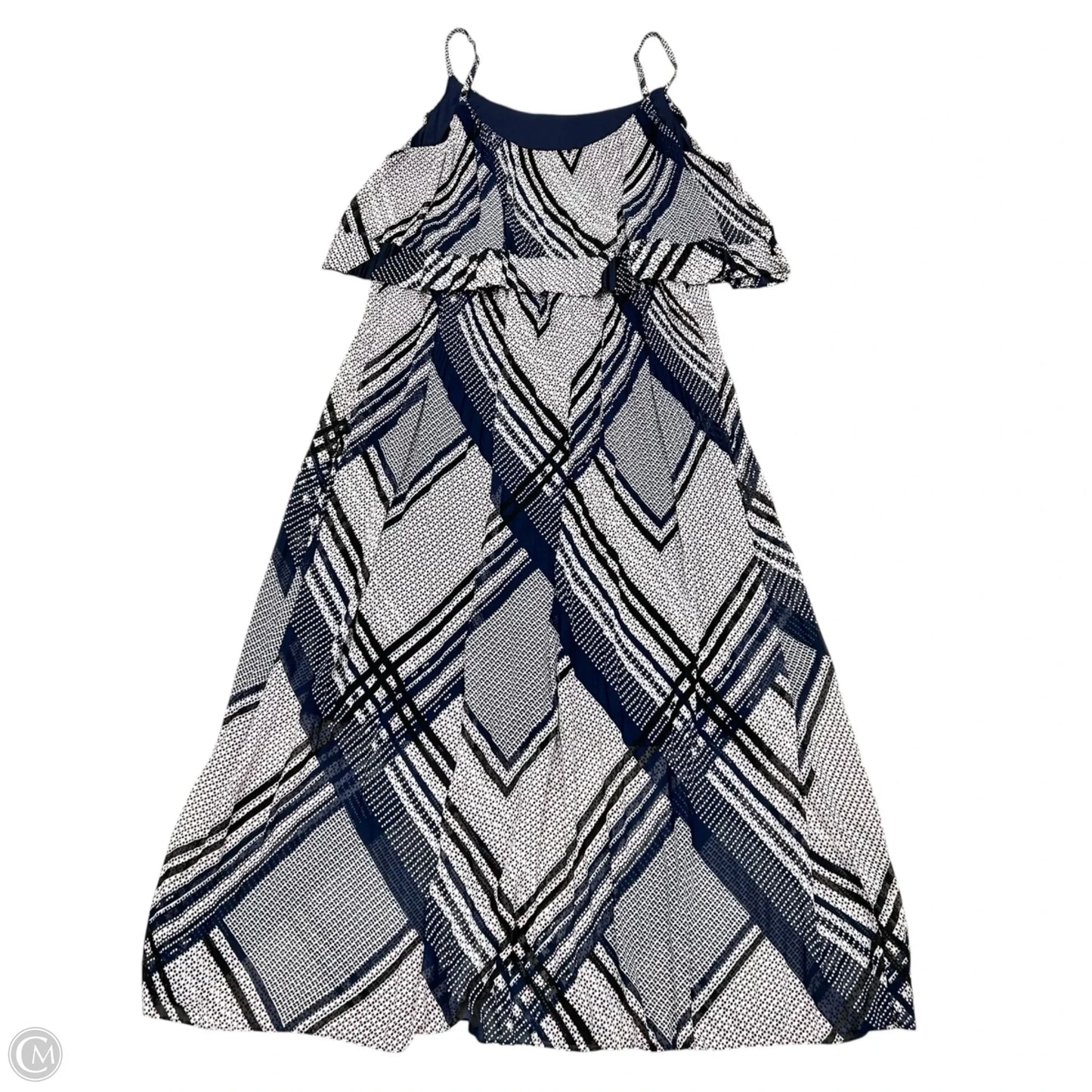 Dress Casual Maxi By Lane Bryant In Blue Red & White, Size: 2x