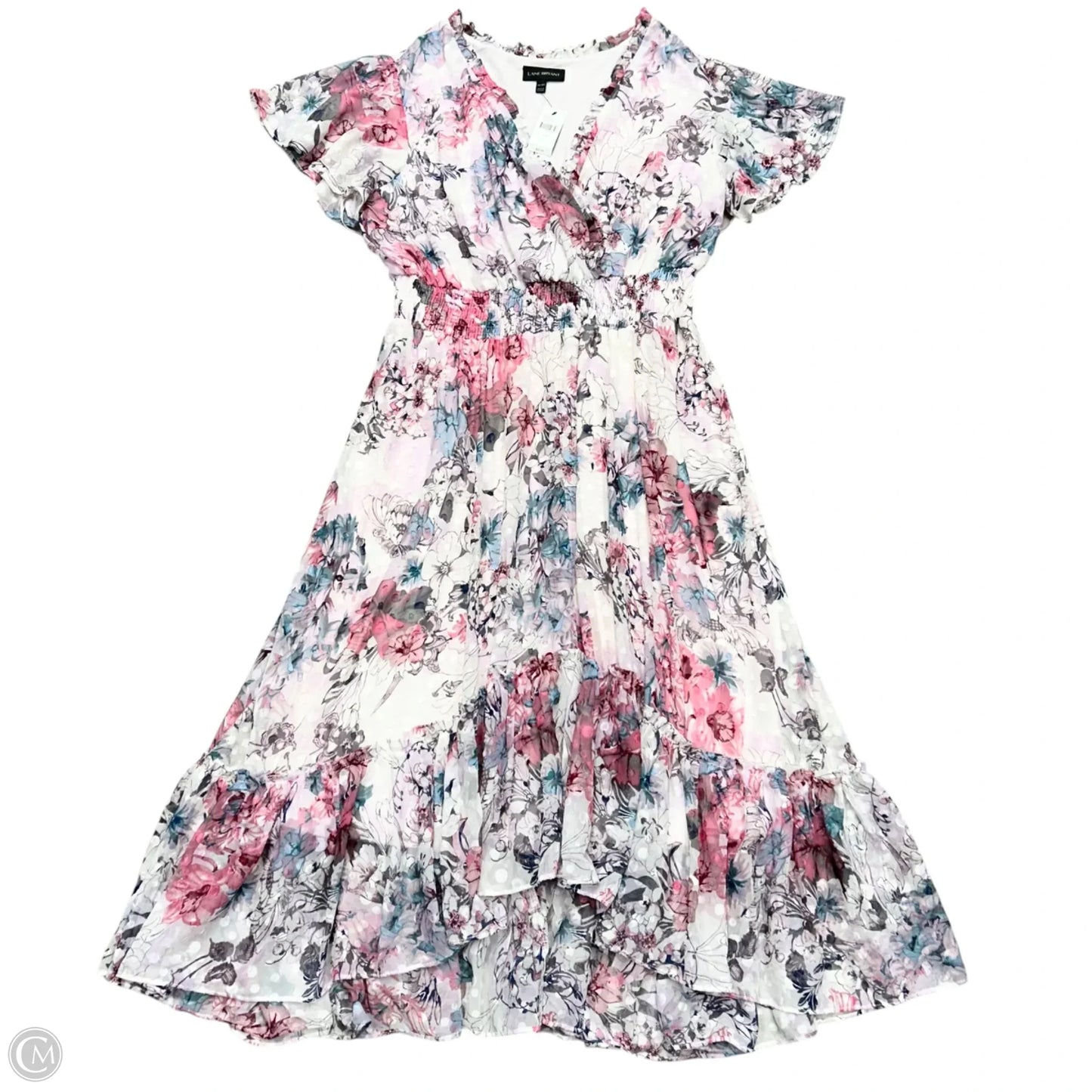 Dress Party Long By Lane Bryant In Purple & White, Size: 3x