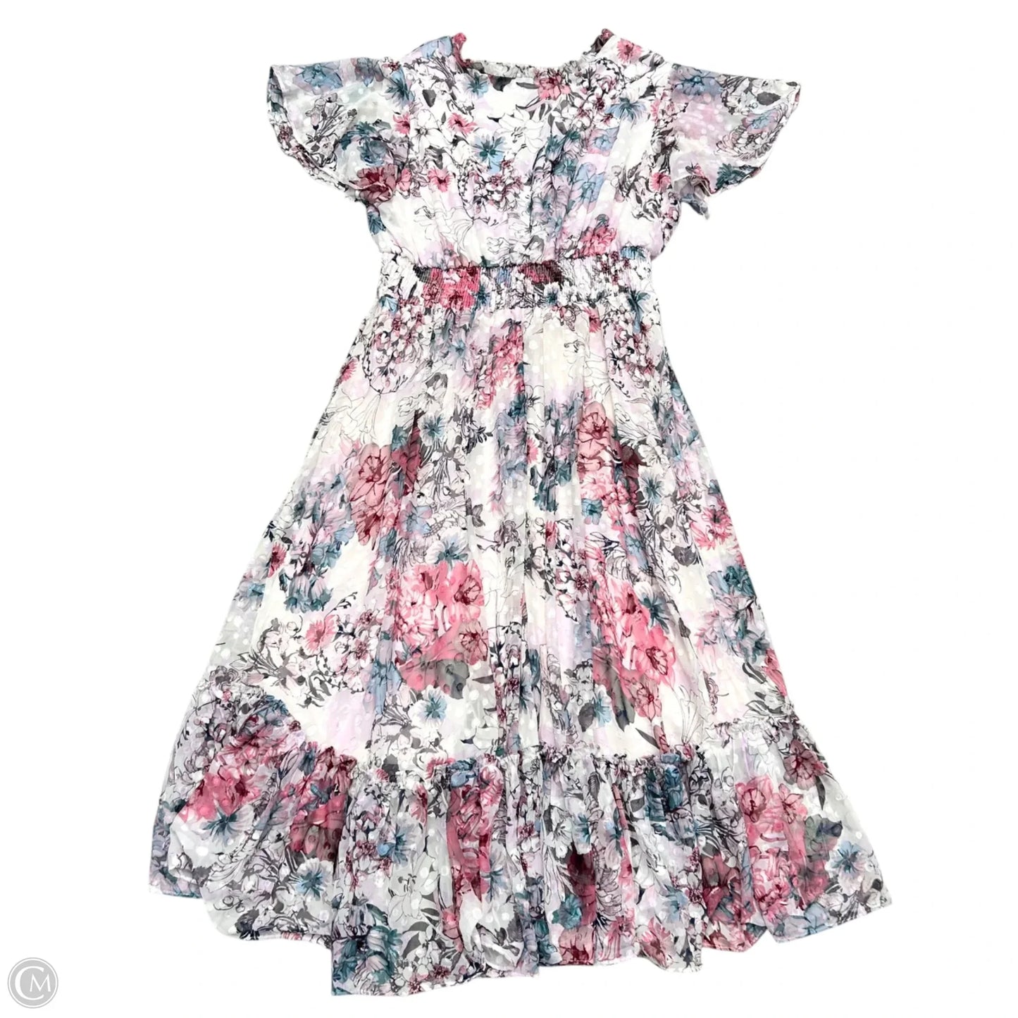 Dress Party Long By Lane Bryant In Purple & White, Size: 3x