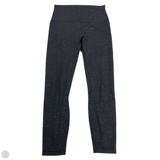 Athletic Leggings By Lululemon In Black & Grey, Size: S