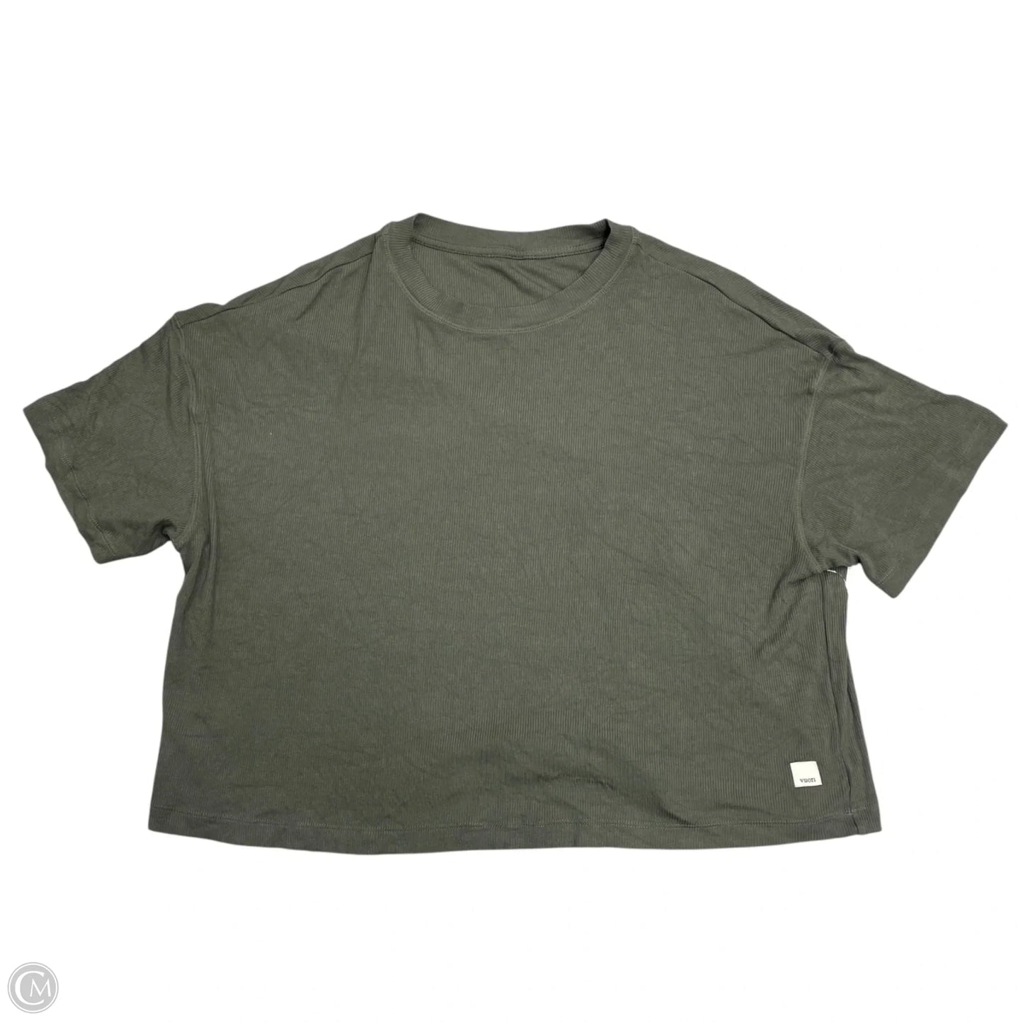 Athletic Top Short Sleeve By Vuori In Green, Size: S