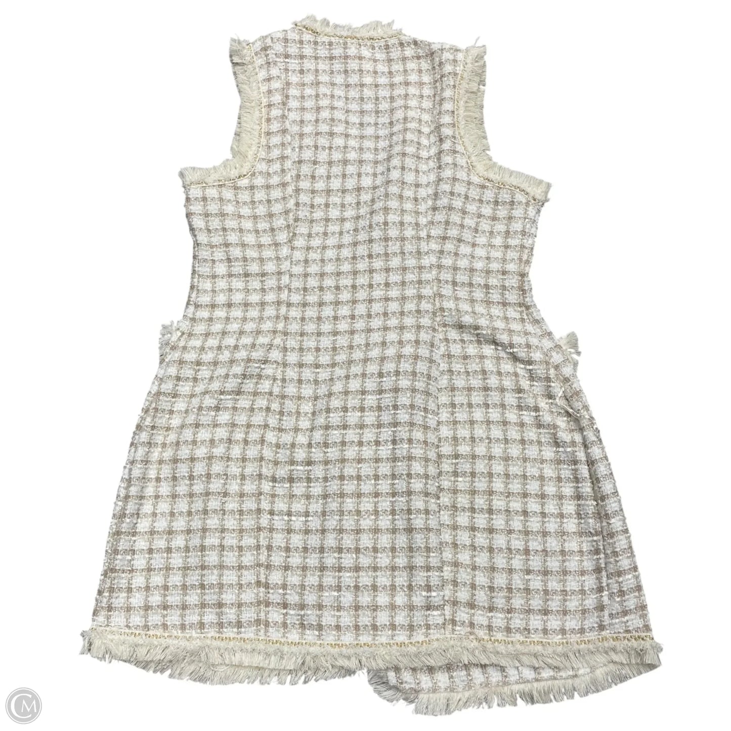 Vest Other By Francesca’s In Cream & Tan, Size: L