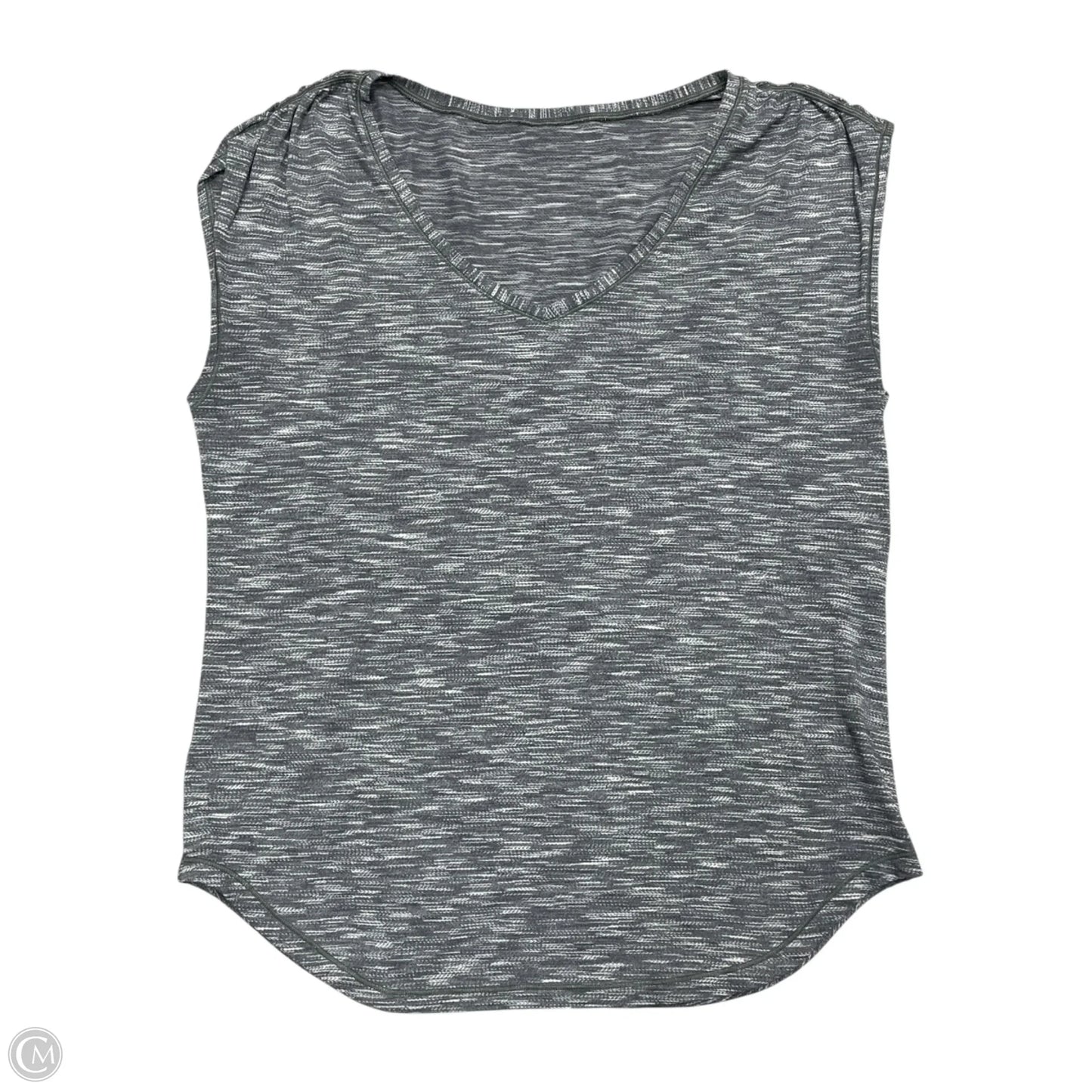 Athletic Top Short Sleeve By Lululemon In Grey, Size: S