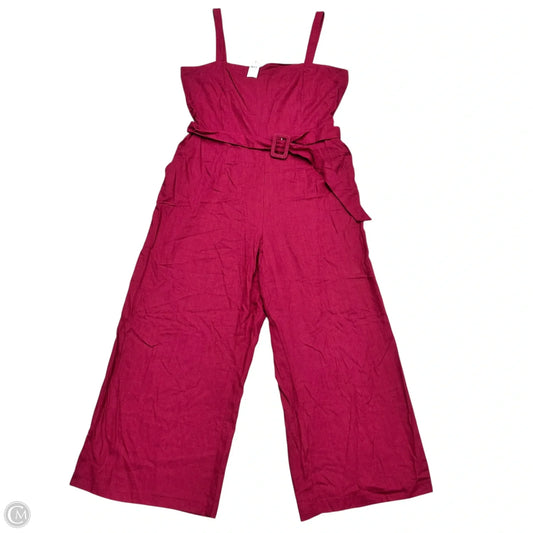 Jumpsuit By Ann Taylor In Maroon, Size: Xl