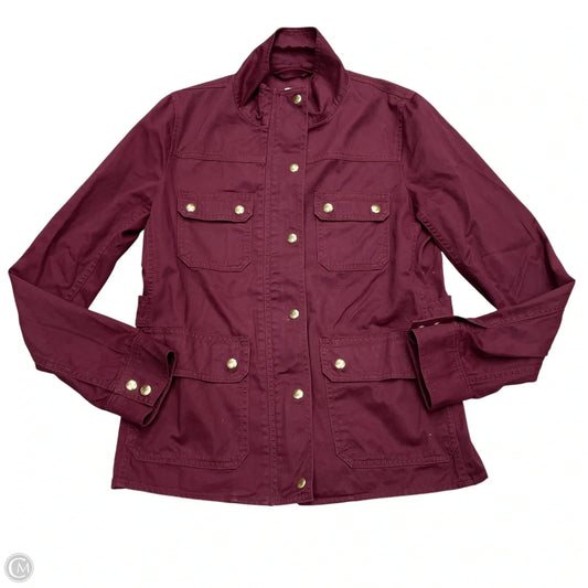 Jacket Utility By J. Crew In Maroon, Size: S