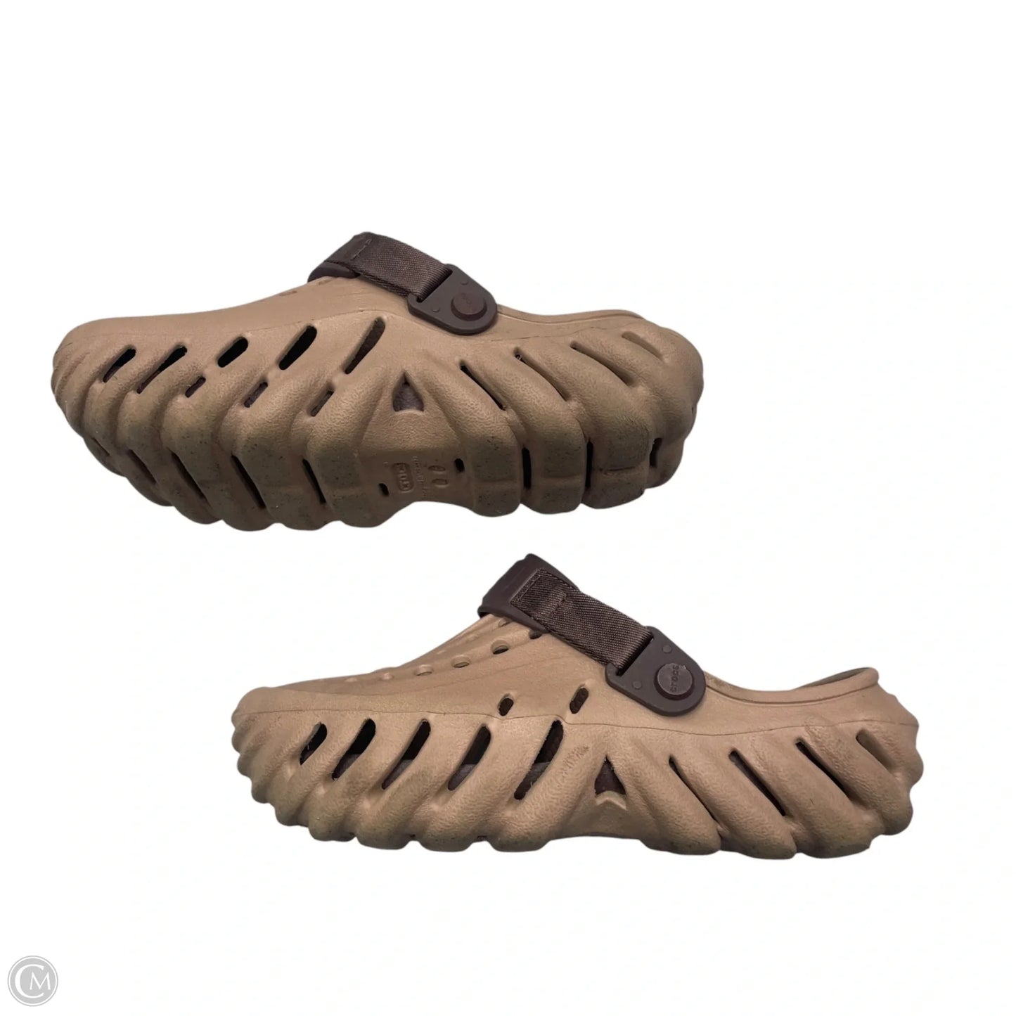 Shoes Flats By Crocs In Brown, Size: 6.5