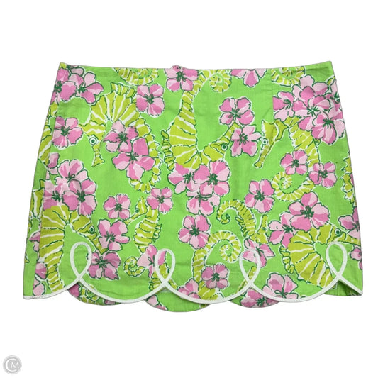 Skirt Designer By Lilly Pulitzer In Green & Pink, Size: 0
