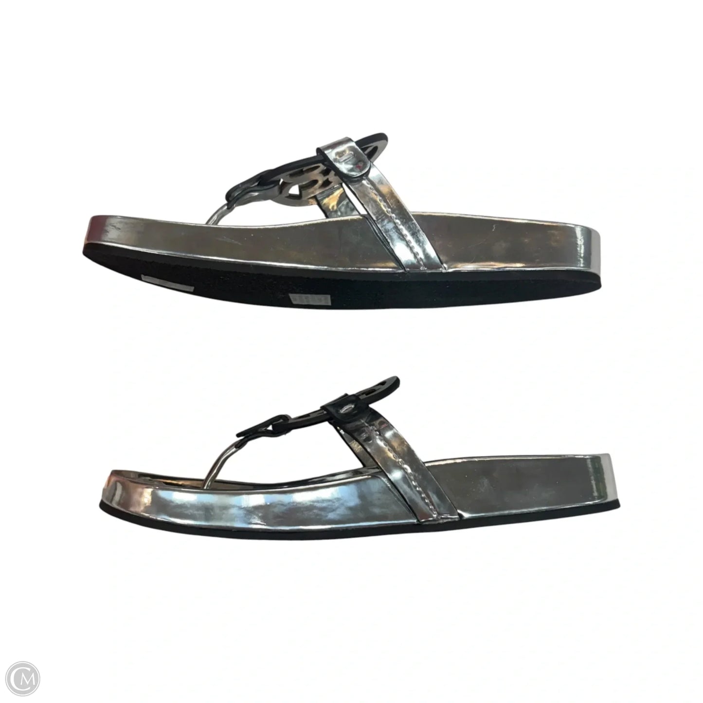 Sandals Designer By Tory Burch In Silver, Size: 7