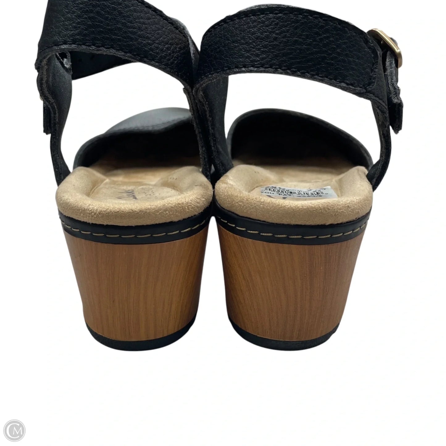 Shoes Heels Block By Clarks In Black & Tan, Size: 8.5