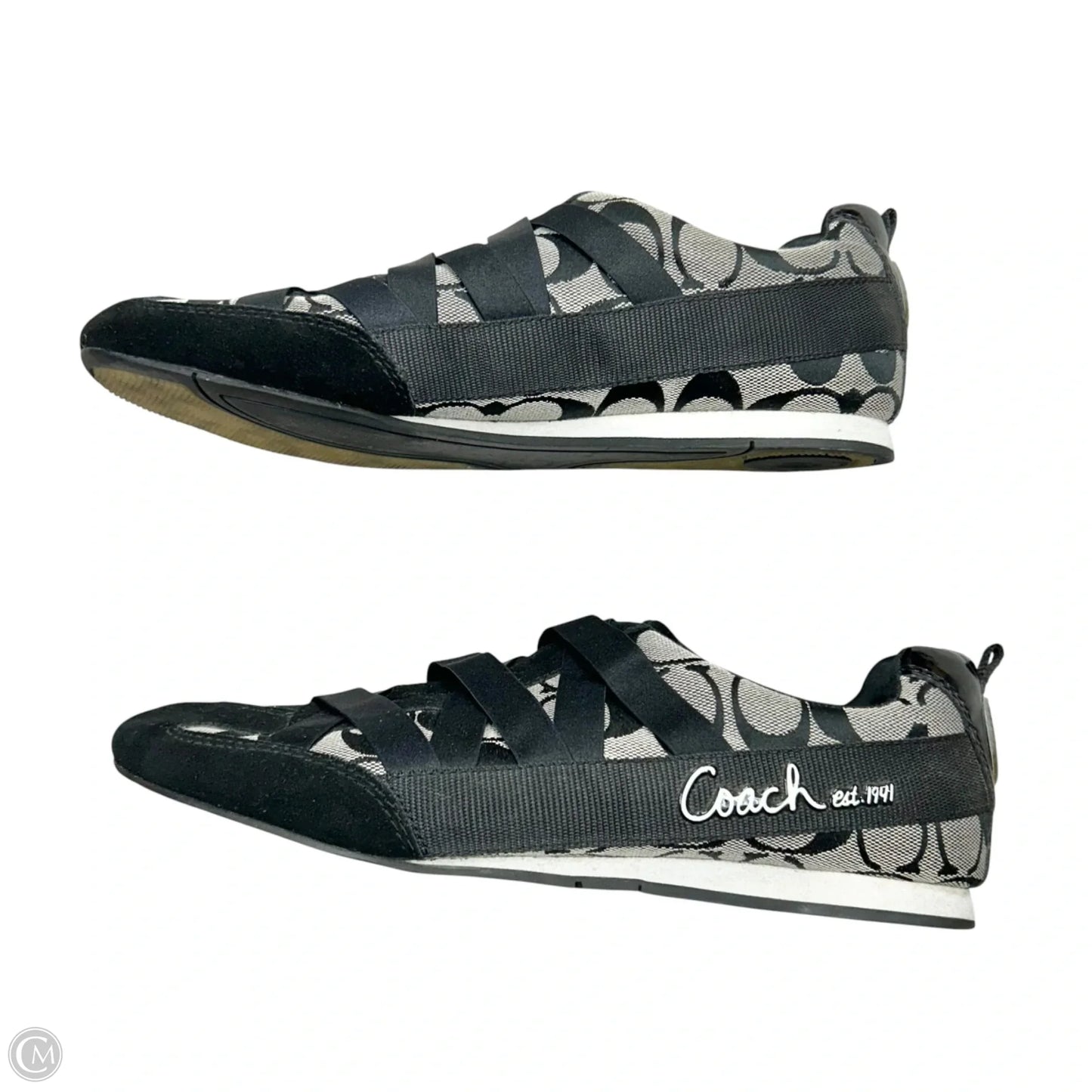 Shoes Designer By Coach In Black & Grey, Size: 9.5